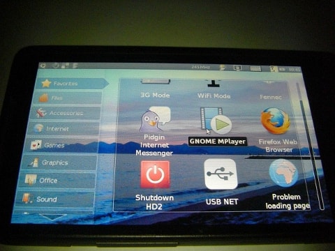 Ubuntu Netbook Edition 10.10 Maverick для смартфона  HTC HD2