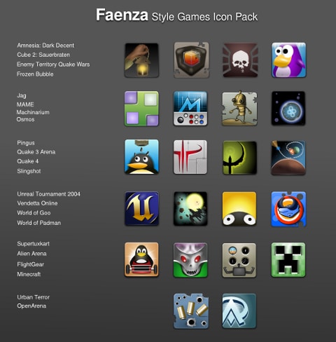 Пак иконок Faenza Games