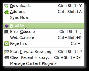 FireSSH - SSH клиент из браузера