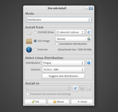 LiveUSB Install