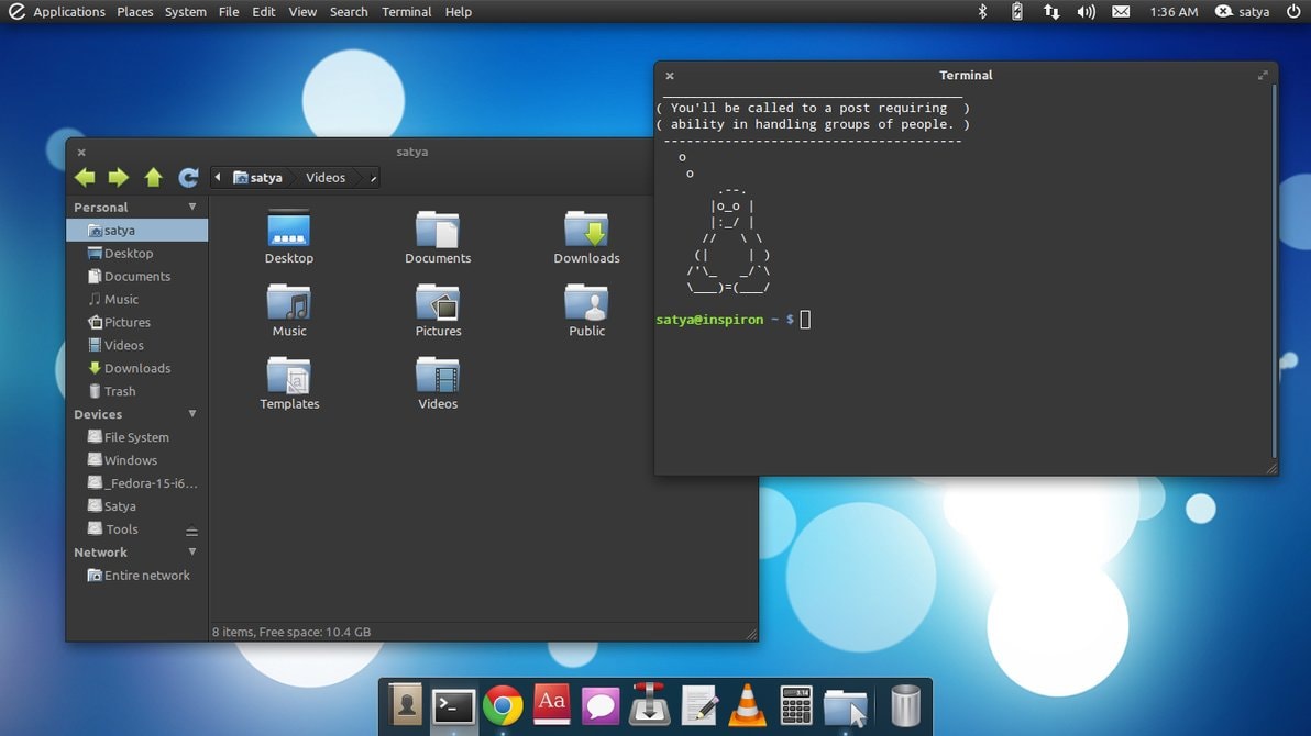 Fedora XFCE. Ubuntu Dark Theme. Dolphin Dark Theme Gnome.