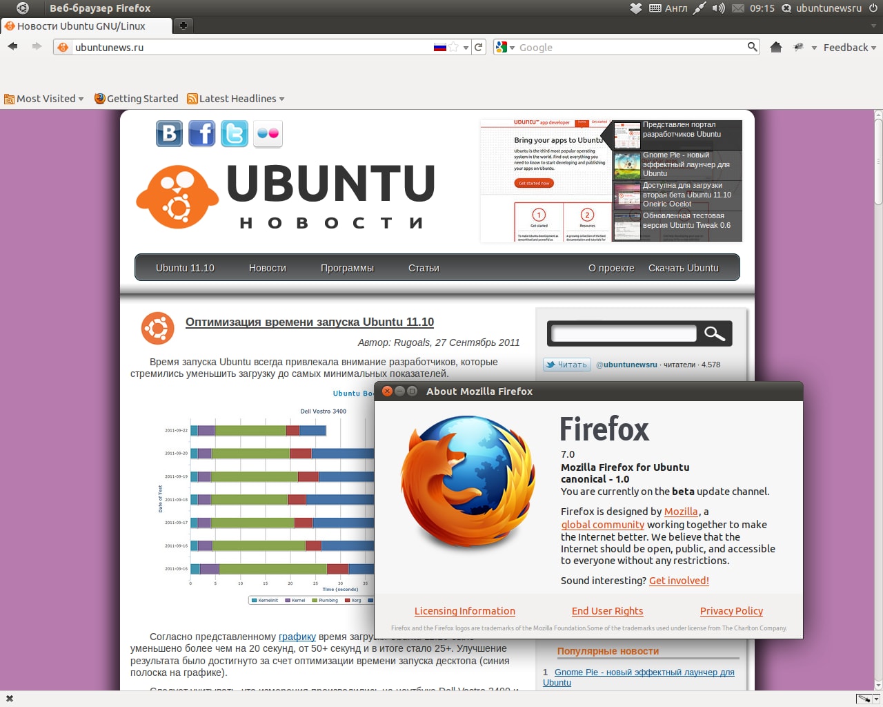 Установка Firefox 7 из PPA в Ubuntu 10.04 или 10.10