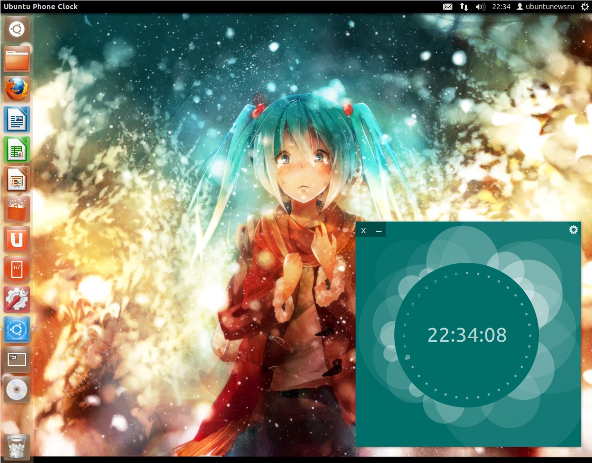 Вышел виджет часов Ubuntu Phone Clock 0.9